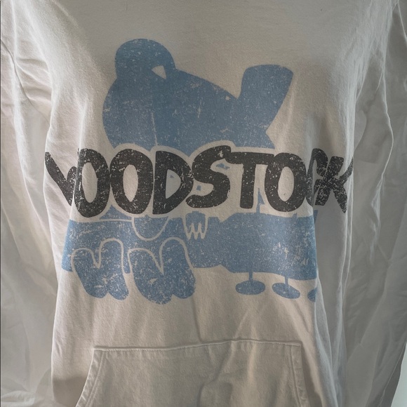 Recycled Karma Woodstock Hoodie with Blue Graphic Oversized Small Fits M-L - Picture 2 of 8